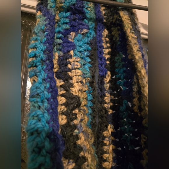 Multicolor Crochet Infinity Scarf - Picture 2 of 2